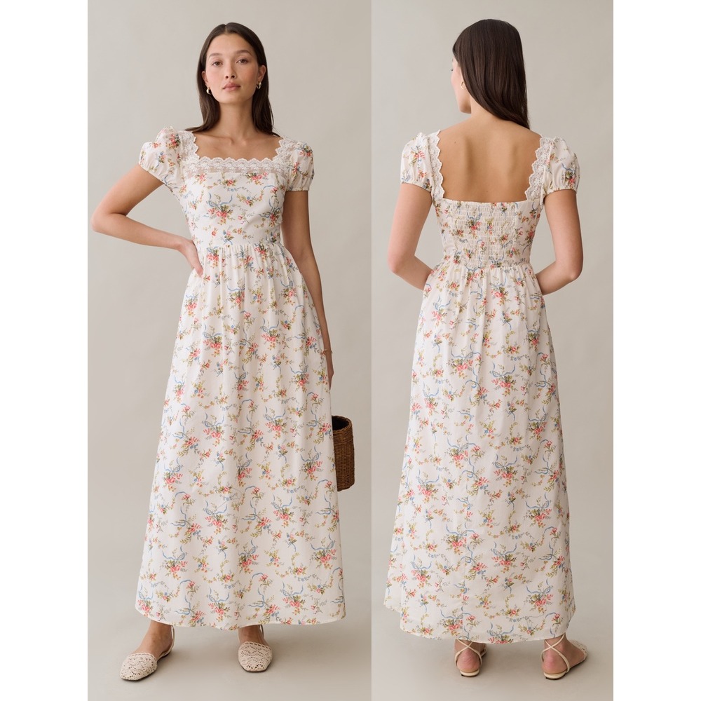 NWT Sorella Andi Cotton Lace Maxi Dress in Vintage Bouquet - Size 4